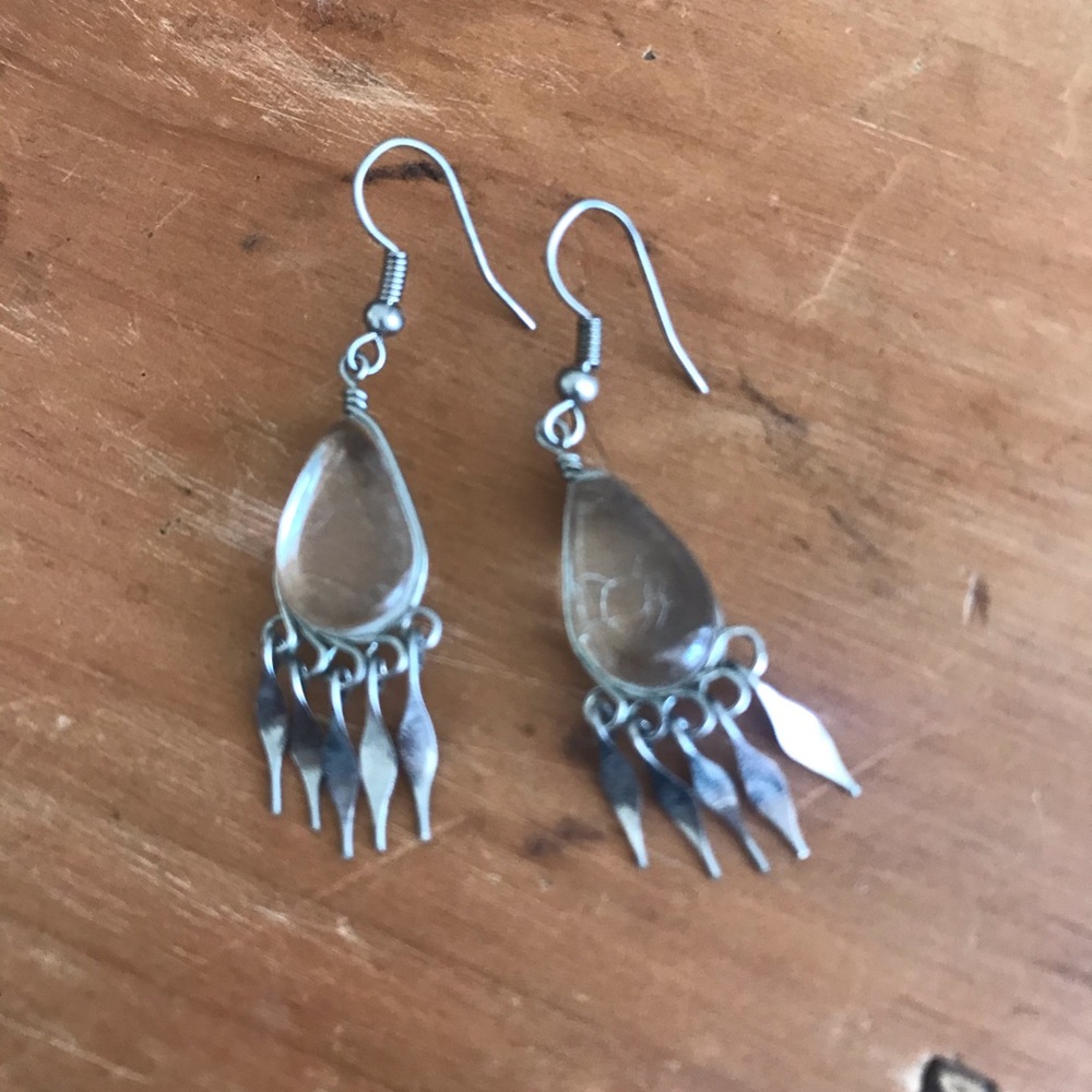 Clear dangly earrings